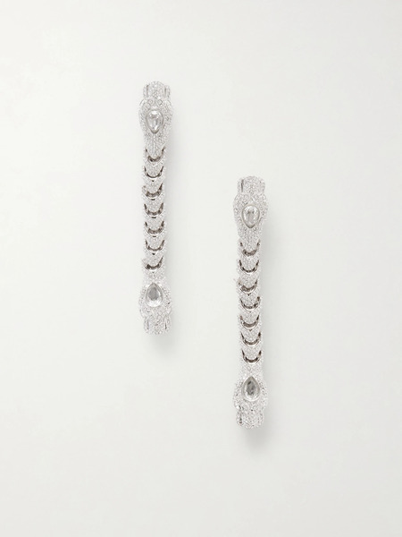  Gucci Gucci - Dionysus Silver-tone And Crystal Earrings - One Size 