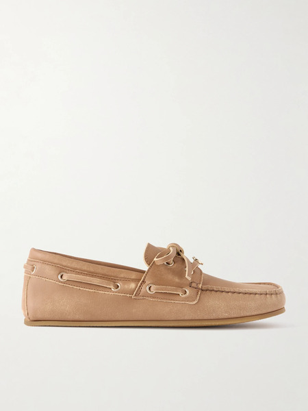  Gucci Gucci - Embellished Leather Moccasins - Light Brown 