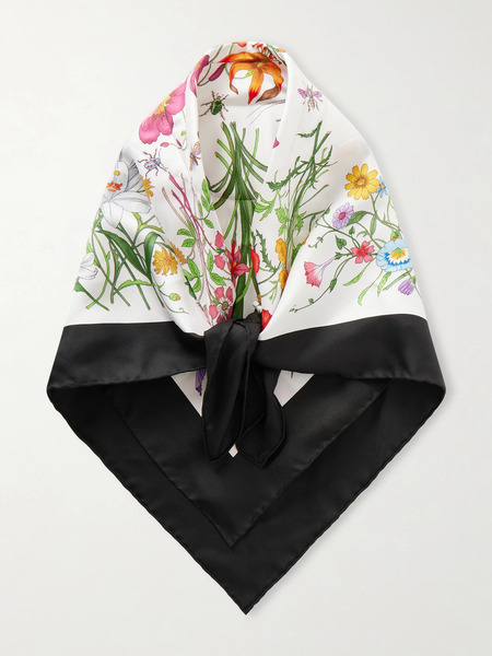  Gucci Gucci - Floral-print Silk-twill Headband - Multi 