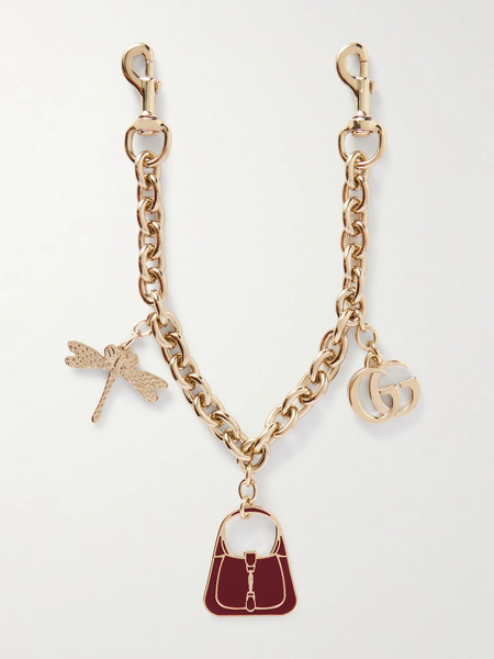  Gucci Gucci - Gold-tone And Enamel Keychain - One Size 