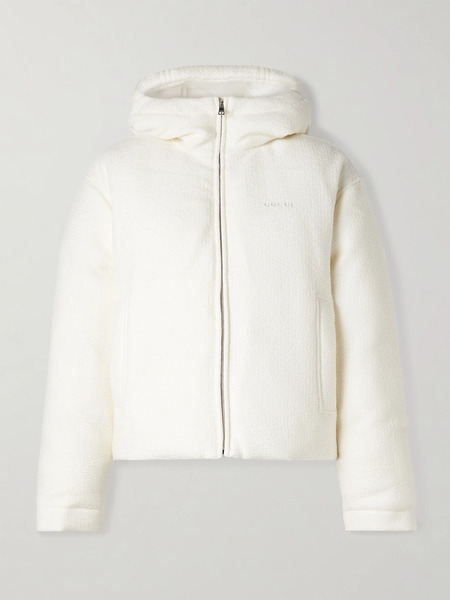  Gucci Gucci - Hooded Padded Wool-blend Tweed Jacket - Off-white 