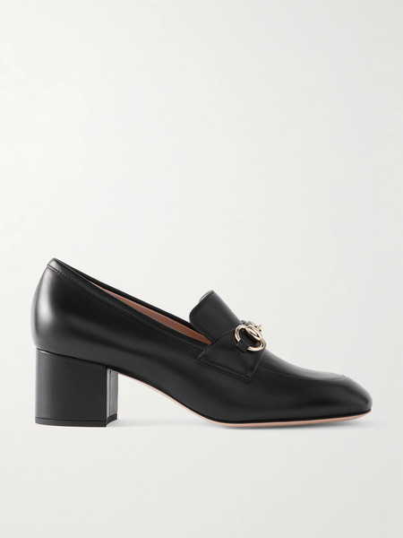 Gucci Gucci - Lady Horsebit-detailed Leather Pumps - Black 