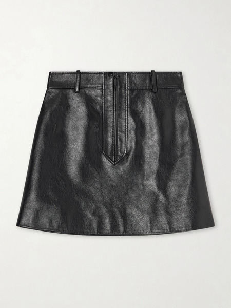  Gucci Gucci - Leather Mini Skirt - Black 