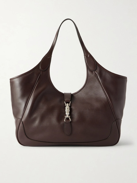  Gucci Gucci - Mercato Textured-leather Shoulder Bag - Dark Brown 