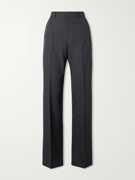  Gucci Gucci - Striped Wool Straight-leg Pants - Gray 