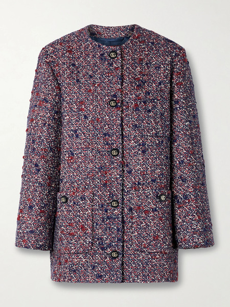  Gucci Gucci - Wool-blend Bouclé Jacket - Purple 