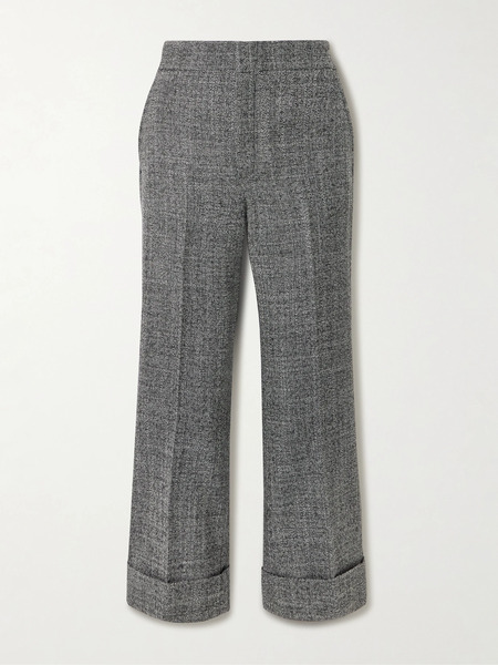  Gucci Gucci - Wool-tweed Flared Pants - Black 