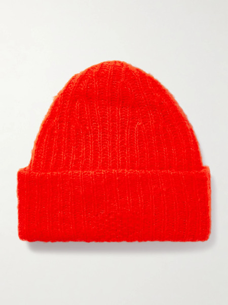  Guest In Residence Guest In Residence - Cloud Ribbed Merino Wool-blend Beanie - Red 