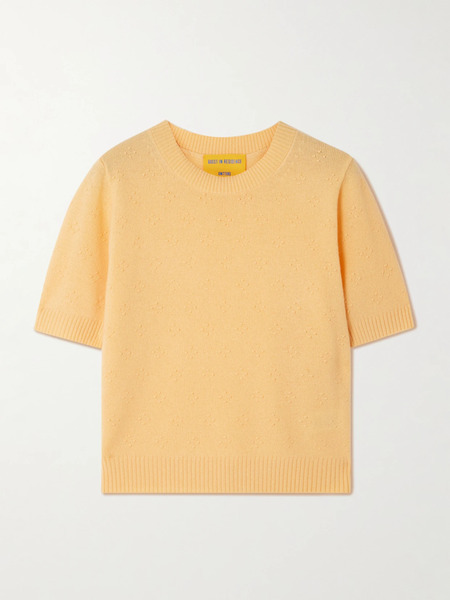  Guest In Residence Guest In Residence - Compass Cashmere T-shirt - Yellow 
