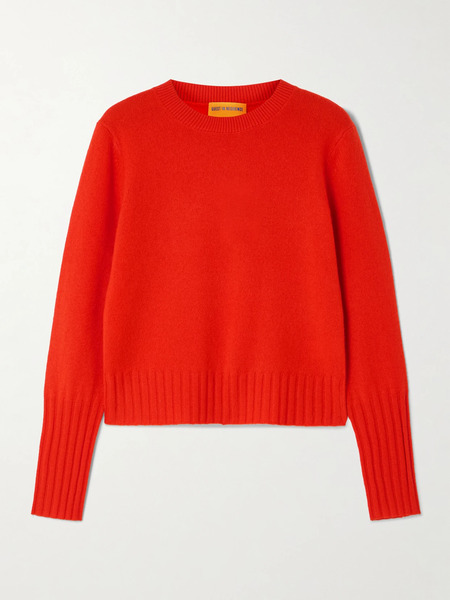  Guest In Residence Guest In Residence - Shrunken Cashmere Sweater - Red 