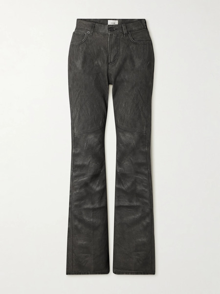  Haikure Haikure - Flora Printed Mid-rise Flared Jeans - Dark Brown 