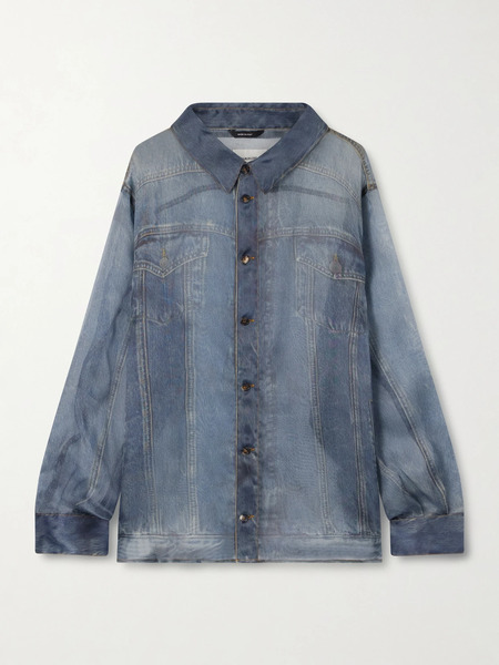 Haikure Haikure - Maya Printed Silk-organza Shirt - Blue 