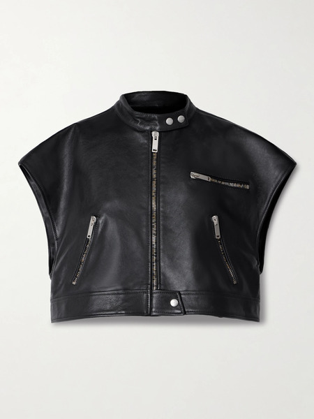  Halfboy Halfboy - Cropped Leather Vest - Black 