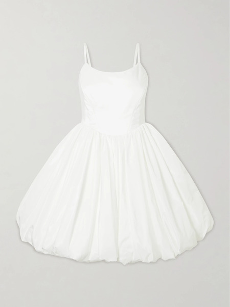  Halfpenny London Halfpenny London - May Gathered Taffeta Mini Dress - Ivory 