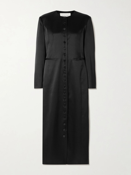  Heirlome Heirlome - Edith Silk-satin Coat - Black 