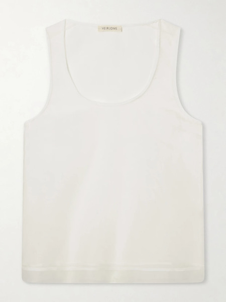  Heirlome Heirlome - Elaine Silk-organza Tank Top - Ivory 