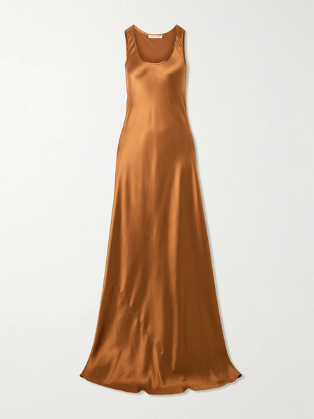  Heirlome Heirlome - Margot Silk-satin Maxi Dress - Bronze 