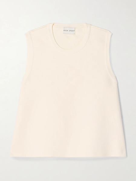  High Sport High Sport - Asa Cotton-blend Jacquard Tank - Cream 