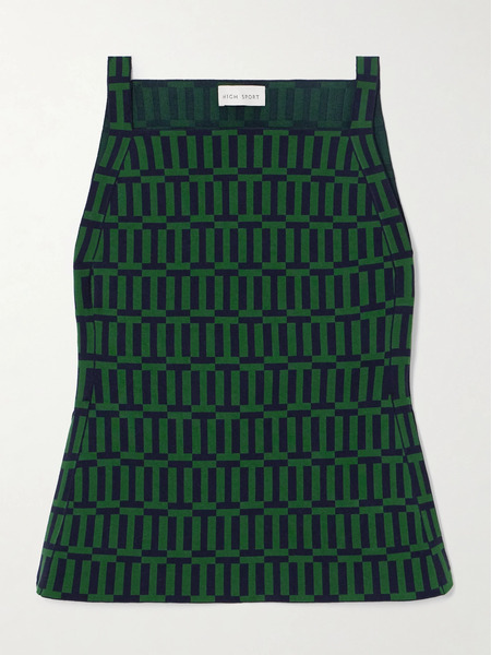  High Sport High Sport - Asher Cotton-blend Jacquard Tank - Green 