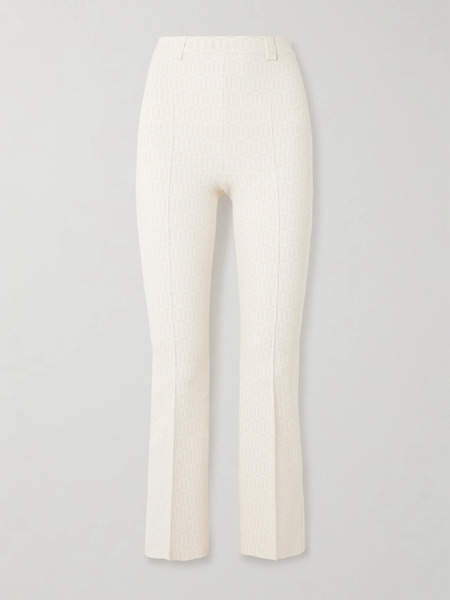  High Sport High Sport - Charlie Cotton-blend Jacquard Slim-leg Pants - Ivory 