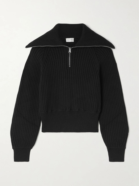  High Sport High Sport - Chester Ribbed Cotton-blend Half-zip Sweater - Black 