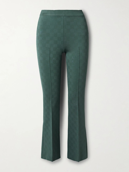 High Sport High Sport - Long Kick Stretch-jacquard Flared Pants - Green 