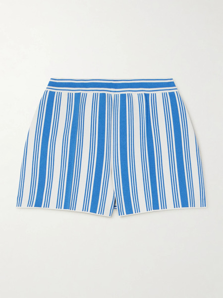  High Sport High Sport - Savannah Striped Cotton-blend Shorts - Blue 