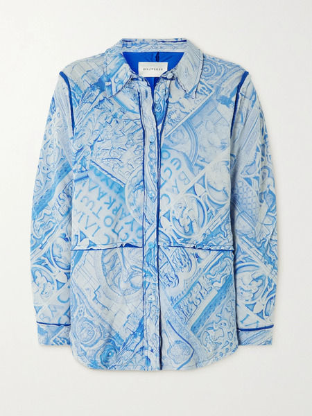  Holzweiler Holzweiler - Bino Printed Ecovero Jacket - Blue 