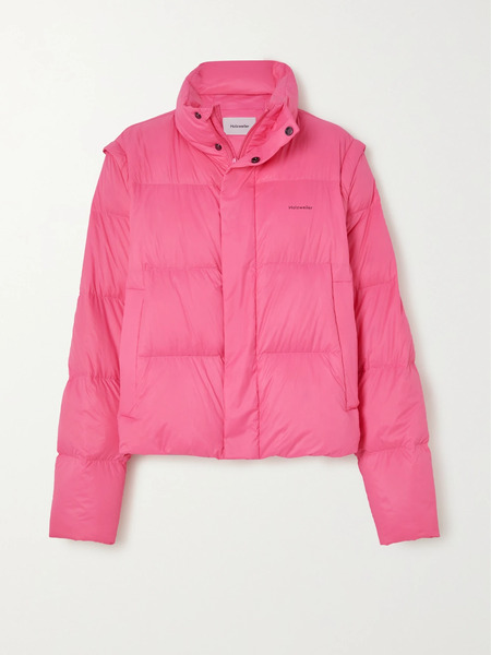  Holzweiler Holzweiler - + Emili Sindlev & Mads Emil Grove Møller Convertible Quilted Shell Down Jacket - Pink 