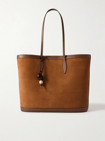  Hunting Season Hunting Season - Embellished Leather-trimmed Suede Tote - Camel 