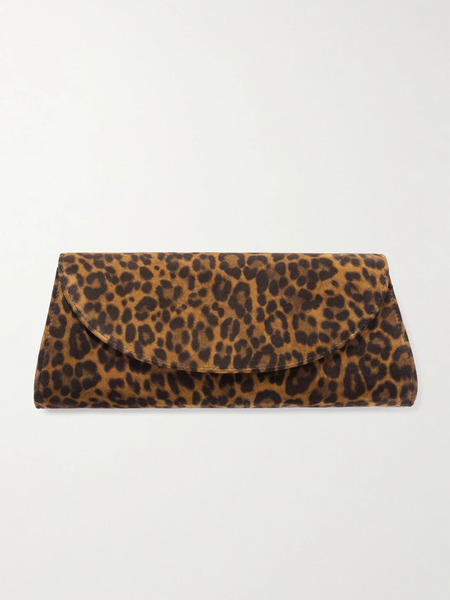  Hunting Season Hunting Season - Opera Leopard-print Suede Clutch - Leopard Print 