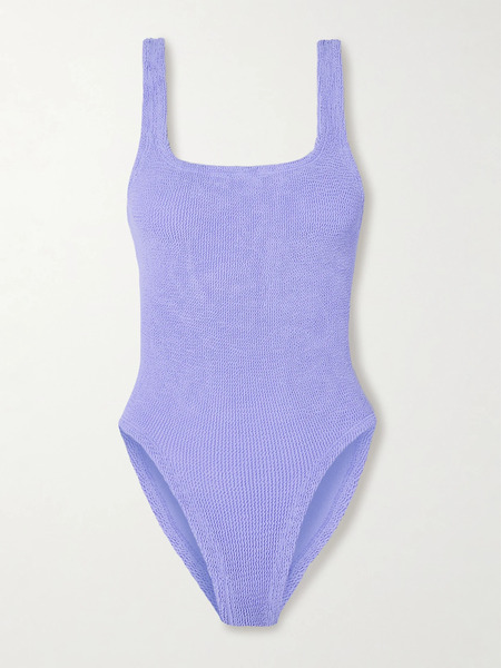  Hunza G Hunza G - Coverage Square Neck Original Crinkle™ Swimsuit - Lilac 