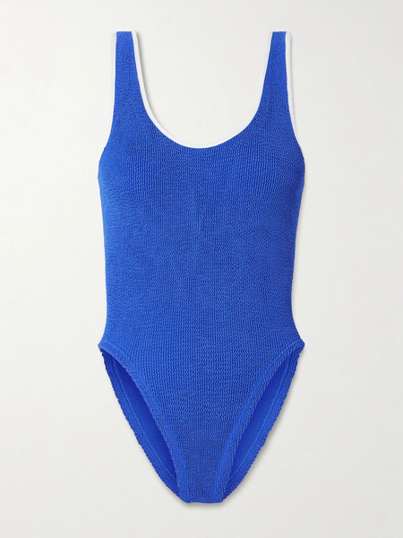  Hunza G Hunza G - Faye Two-tone Original Crinkle™ Swimsuit - Royal Blue 