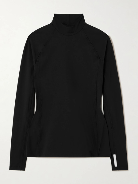  Hunza G Hunza G - Miley Appliquéd Stretch Recycled-jersey Top - Black 