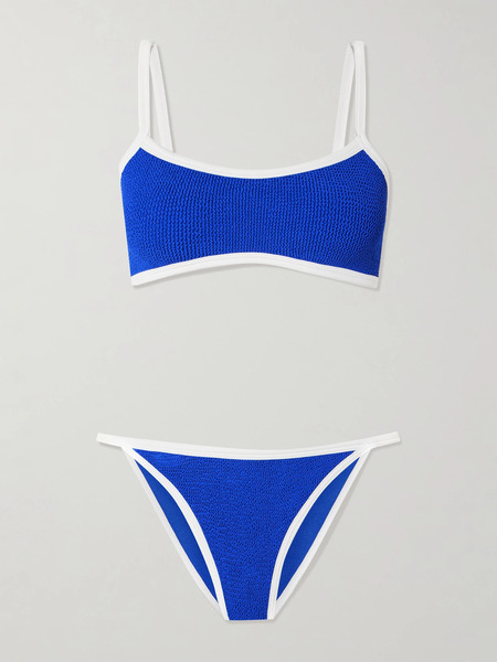  Hunza G Hunza G - Tyler Two-tone Original Crinkle™ Bikini - Royal Blue 