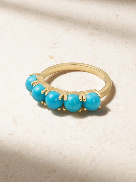  Irene Neuwirth Irene Neuwirth - Classic 18-karat Gold Turquoise Ring - Blue 