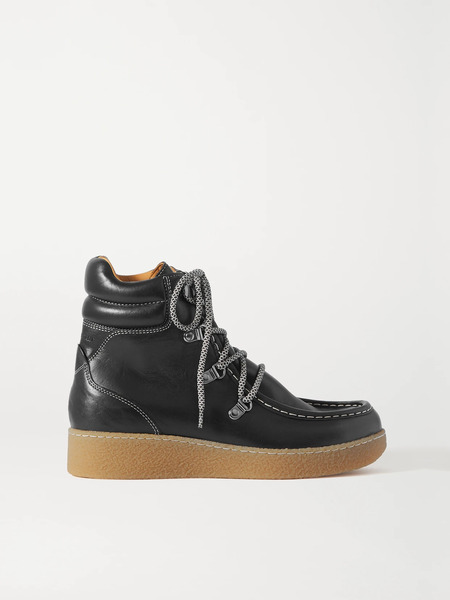  Isabel Marant Isabel Marant - Alpica Leather Ankle Boots - Black 
