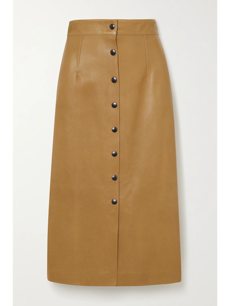  Isabel Marant Isabel Marant - Blehor Leather Pencil Skirt - Light Brown 