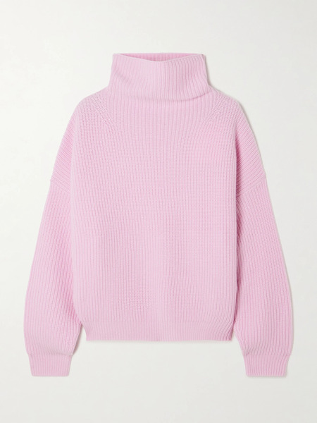  Isabel Marant Isabel Marant - Brooke Ribbed Merino Wool And Cashmere-blend Turtleneck Sweater - Pink 