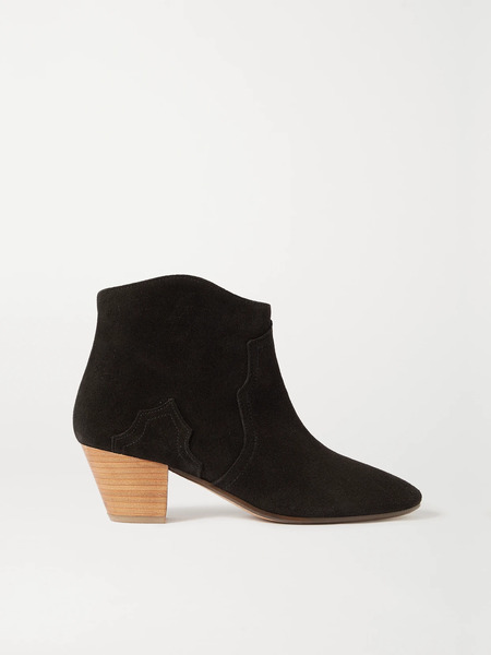  Isabel Marant Isabel Marant - Dicker Suede Cowboy Boots - Black 