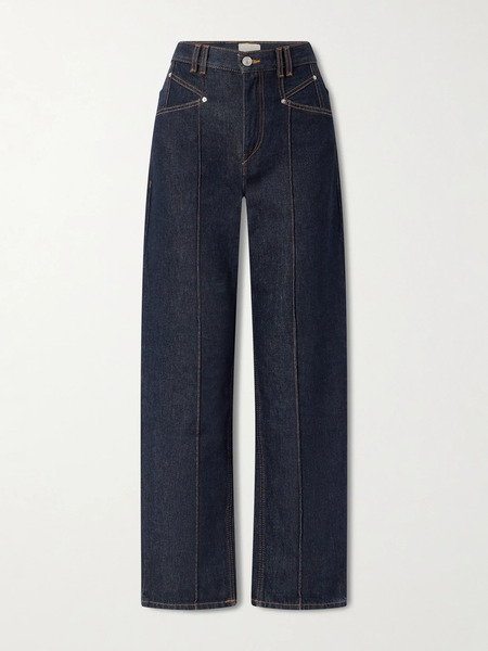  Isabel Marant Isabel Marant - Drolane Paneled Straight Jeans - Navy 