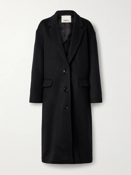  Isabel Marant Isabel Marant - Efezia Brushed Wool-blend Coat - Black 