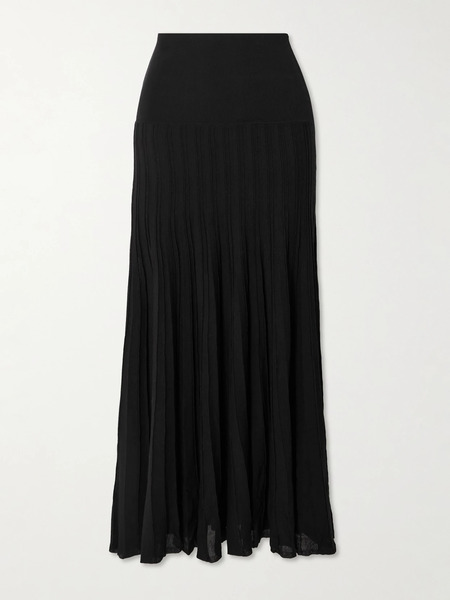  Isabel Marant Isabel Marant - Ezra Ribbed Cotton-blend Midi Skirt - Black 