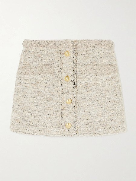  Isabel Marant Isabel Marant - Gleny Braided Tweed Mini Skirt - Ecru 