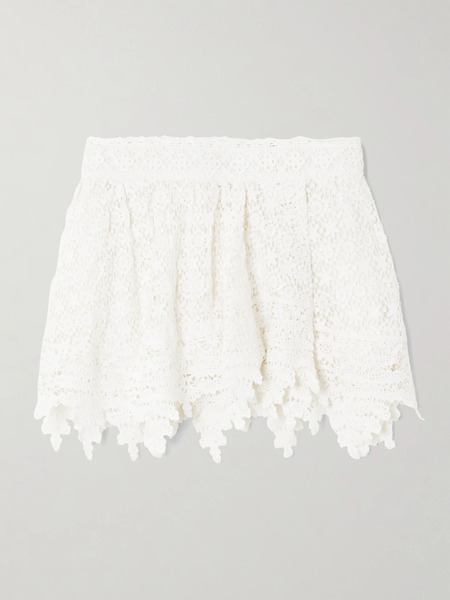  Isabel Marant Isabel Marant - Hanta Crocheted Cotton Shorts - White 