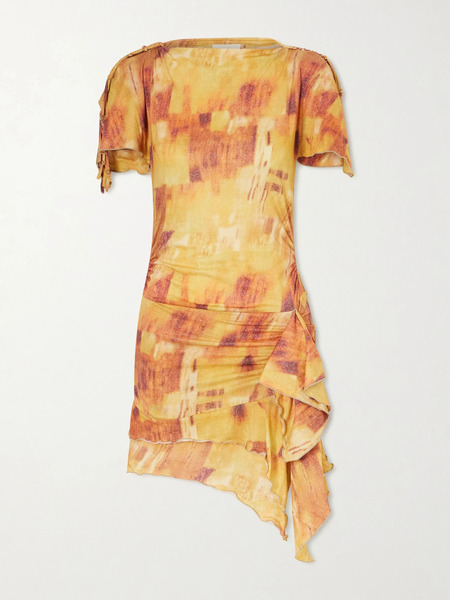 Isabel Marant Isabel Marant - Janick Draped Cotton-jersey Mini Dress - Orange 