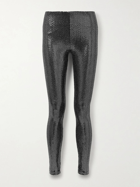 Isabel Marant Isabel Marant - Joshua Sequined Tulle Leggings - Black 
