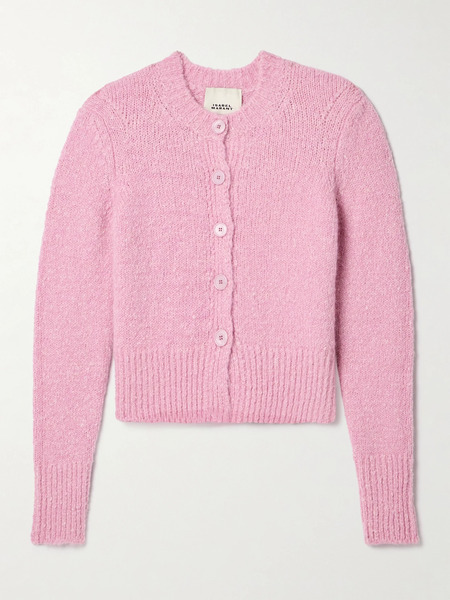  Isabel Marant Isabel Marant - Kathlen Knitted Bouclé Cardigan - Baby Pink 