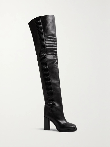  Isabel Marant Isabel Marant - Laelle Leather Over-the-knee Boots - Black 