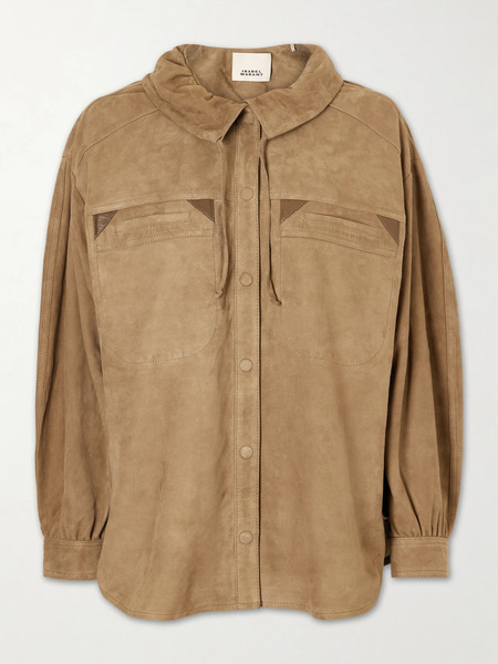  Isabel Marant Isabel Marant - Maldia Suede Overshirt - Beige 